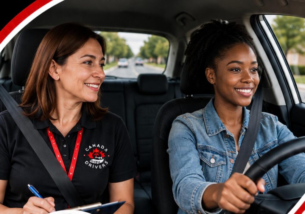 Canada Drivers instructor supporting a student driver